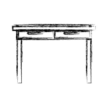 tek renkli basit ahşap ev büro silüeti bulanık