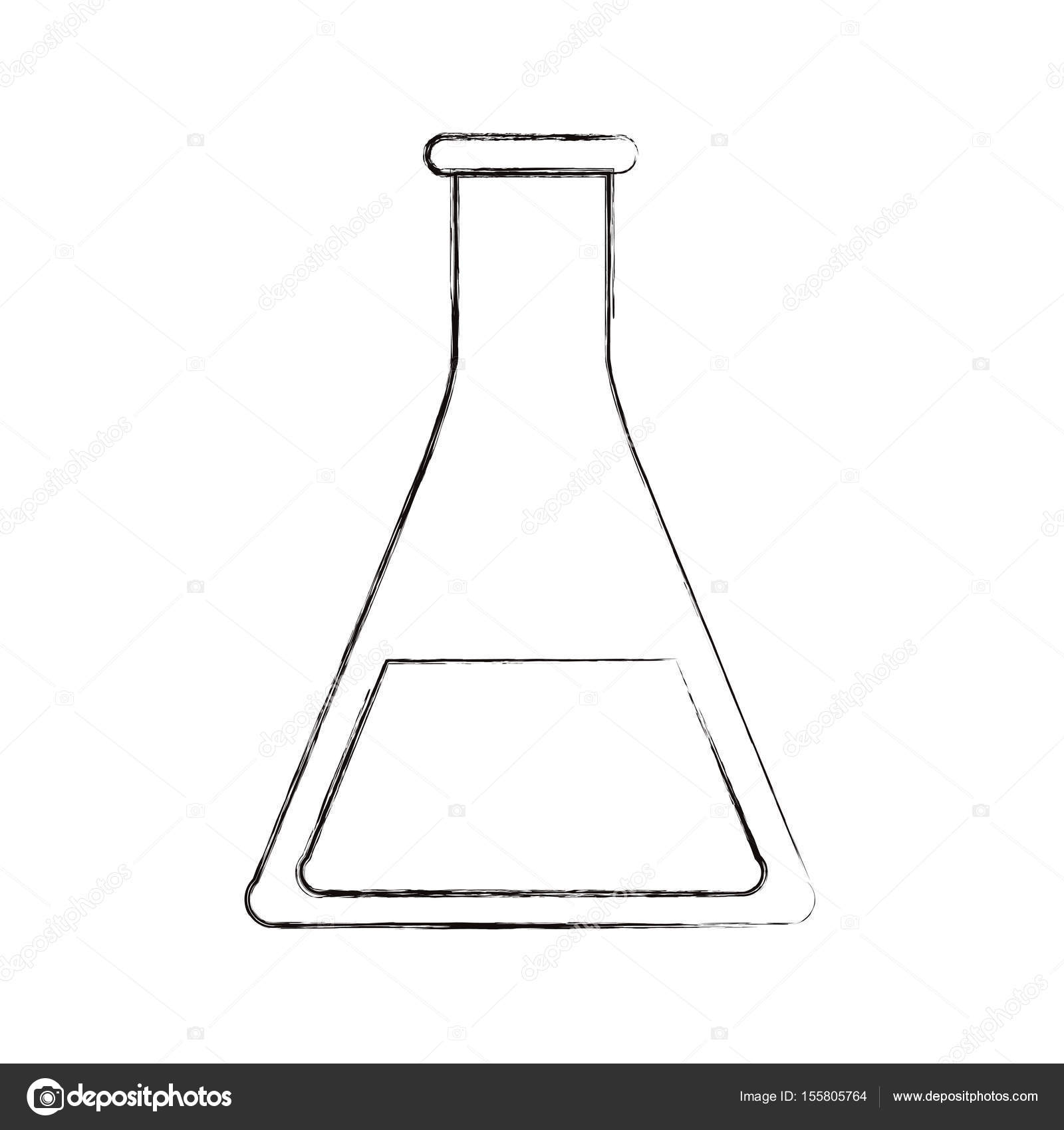 Graduated glass measuring laboratory beaker Vector Image