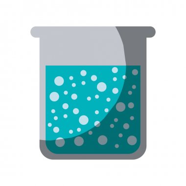 cam şişe sıvı çözüm ile laboratuvar için gerçekçi renkli gölgeleme görüntü