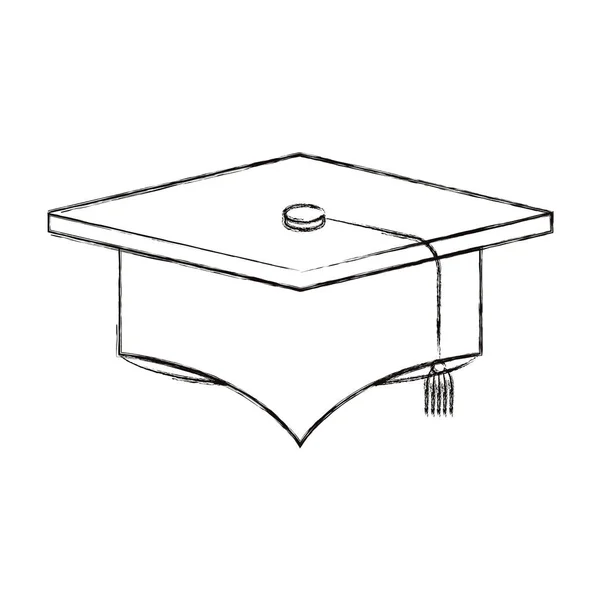 Boceto borrosa silueta imagen graduación tapa — Vector de stock