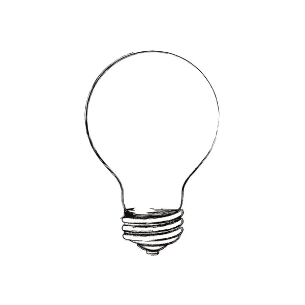 Esboço silhueta borrada imagem lâmpada fora ícone —  Vetores de Stock