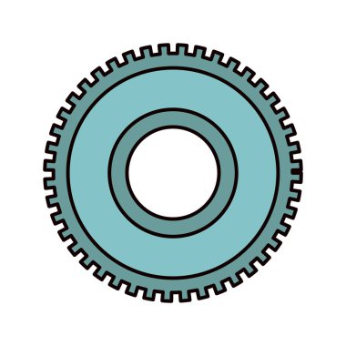 Renk eskiz siluet cog wheel pinyon simgesi
