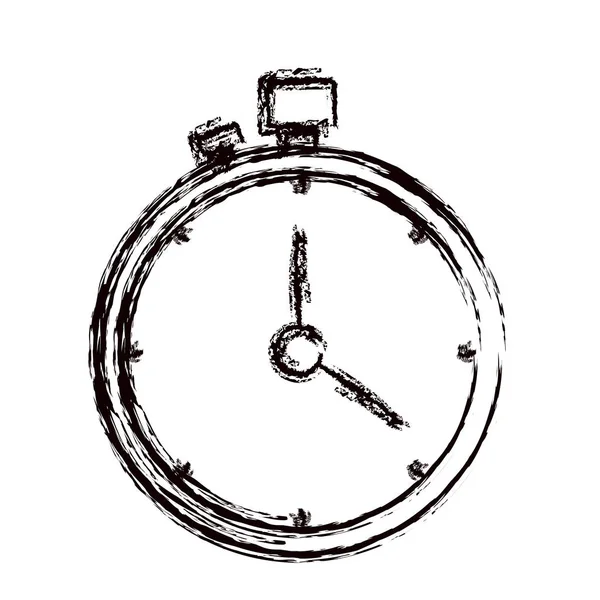 Chronomètre à contour épais flou avec minuterie — Image vectorielle