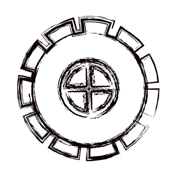 Размытая иконка зубчатого колеса — стоковый вектор