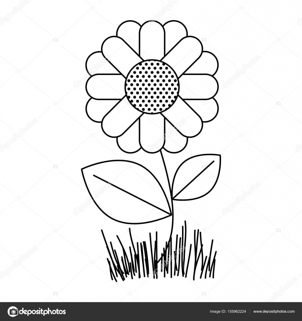 ベスト白黒 モノクロ ひまわり イラスト 動物ゾーン