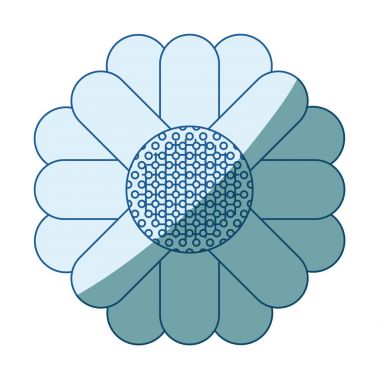 soyut ayçiçeği closeup dağılımı ile mavi gölgelendirme silüeti