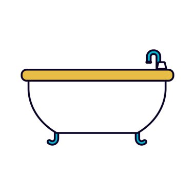 renk bölümleri siluet küvet simgesinin