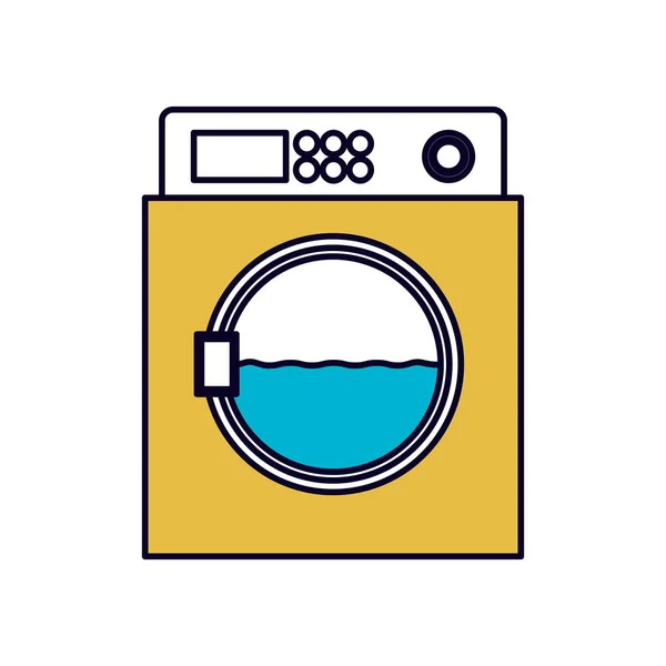 Silueta de secciones de color de la máquina de lavado — Archivo Imágenes Vectoriales