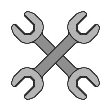 İngiliz anahtarı aracı çift renkli görüntü geçti