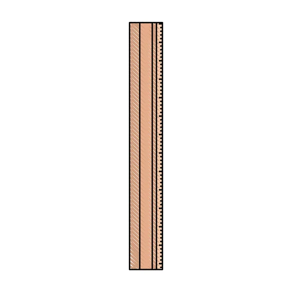 Fundo branco com silhueta de lápis de cor do ícone da régua —  Vetores de Stock