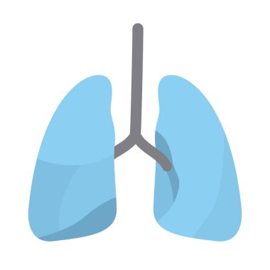 Kontur solunum sistemi olmadan renkli siluet