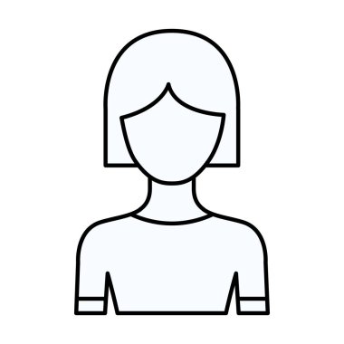 kısa saçlı meçhul yarım vücut kadın silüeti kroki