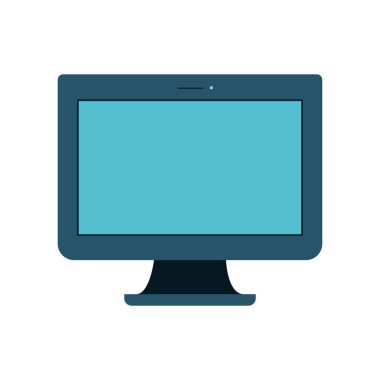 Beyaz arka plan mavi lcd ekran ile