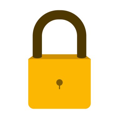 Beyaz arka plan ile renkli asma kilit