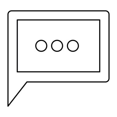 tek renkli siluet kare diyalog içinde closeup ile beyaz arka plan