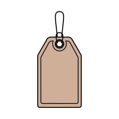 Beyaz arka plan ile renkli işareti etiketi ile kalın kontur silüeti