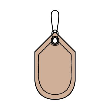 Beyaz arka plan ile etiket indirim kalın kontur ile renkli siluet