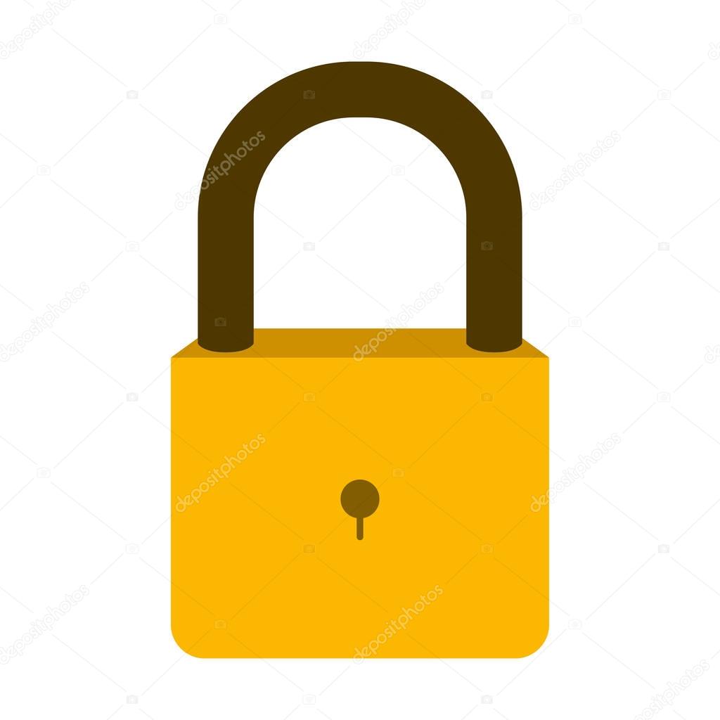white background with colorful padlock
