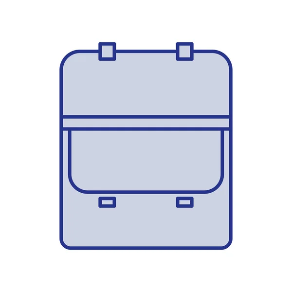 Blauwe silhouet van pictogram geopende uitvoerende werkmap — Stockvector
