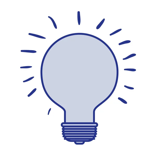 Modrá silueta žárovka idea ikony — Stockový vektor