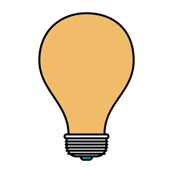 Sezioni di colore silhouette dell'icona lampadina — Vettoriale Stock