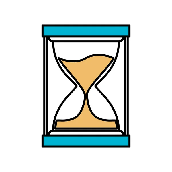 Cor seções silhueta do ícone do relógio de areia — Vetor de Stock