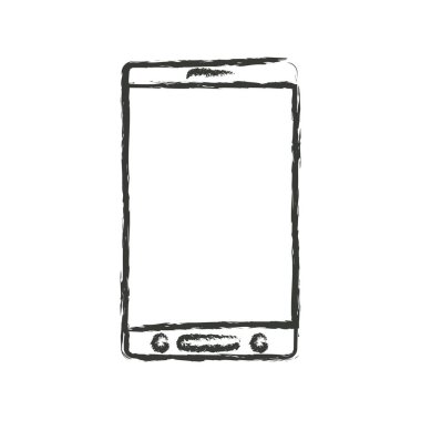 tek renkli siluet smartphone simgesinin bulanık