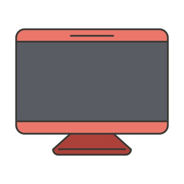 renkli ekran monitör silüeti