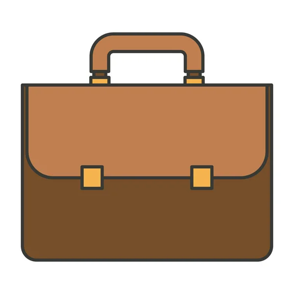Silueta colorida del maletín ejecutivo — Vector de stock