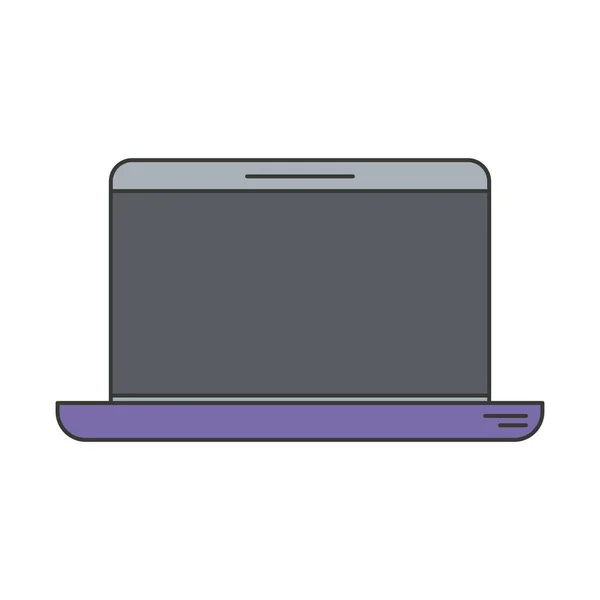 Sagoma colorata del computer portatile — Vettoriale Stock