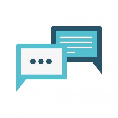 süspansiyon puan ile dikdörtgen Konuşma diyalogları görüntüsünü renkli siluet