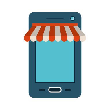 renkli siluet görüntü smartphone online mağaza