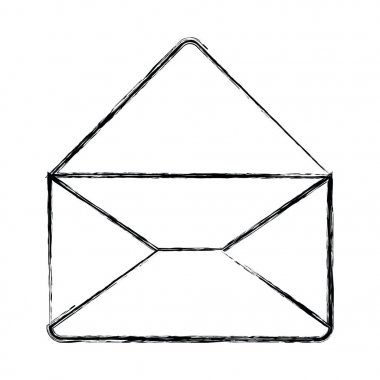 tek renkli zarf posta içinde closeup açıldı silüeti bulanık