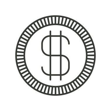 para simgesi olan madalyonun tek renkli siluet