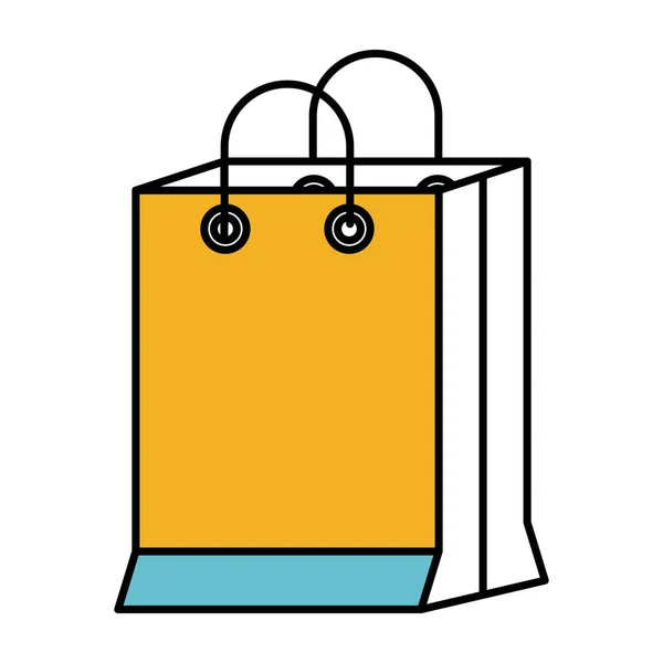 Sections de couleur silhouette de sac à provisions — Image vectorielle