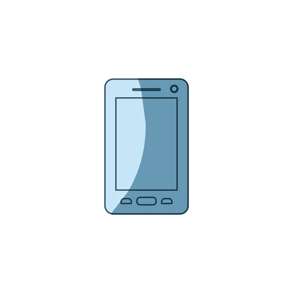 Silhueta de sombreamento azul de smartphone —  Vetores de Stock
