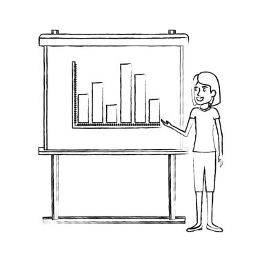 tek renkli işkadını silüeti kısa saç yapım tanıtımı ile bulanık.