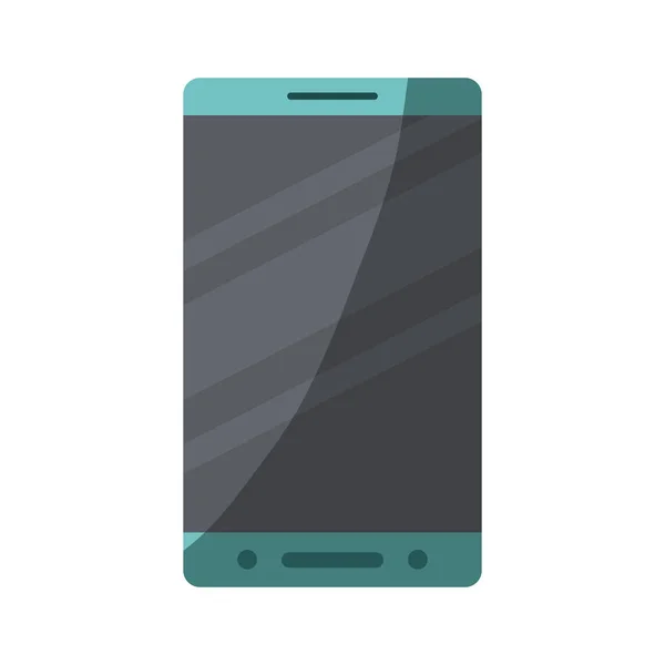 Silueta colorida de teléfono inteligente con media sombra — Vector de stock