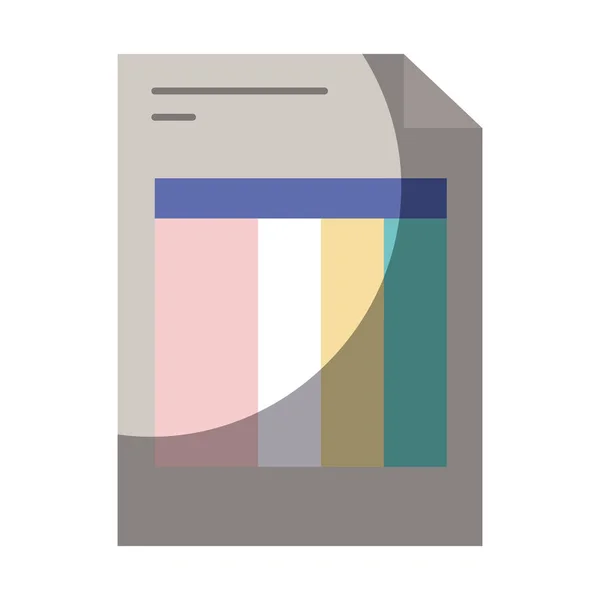 Silueta colorida de la forma de factura con media sombra — Archivo Imágenes Vectoriales