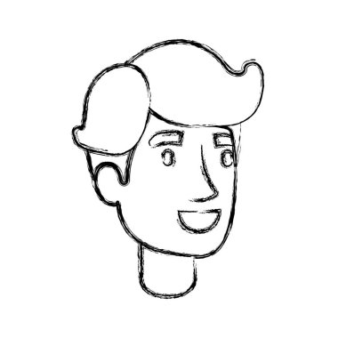 yan saçak saçlı adam yüzü bulanık silüeti