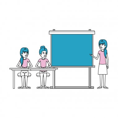 siluet renk bölümleri bir Resepsiyon için presentacion iş adamları kadın yönetici hatip oturan kadın çifti ile