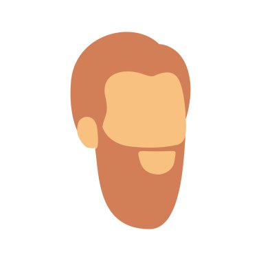 renkli uzun sakallı yüzü olmayan adam silüeti