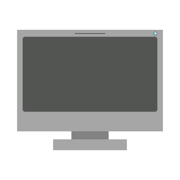 Grayscale silhouette of lcd monitor — стоковый вектор