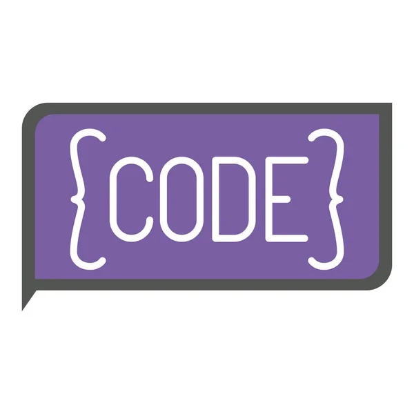 Silhueta colorida de código de texto retangular —  Vetores de Stock