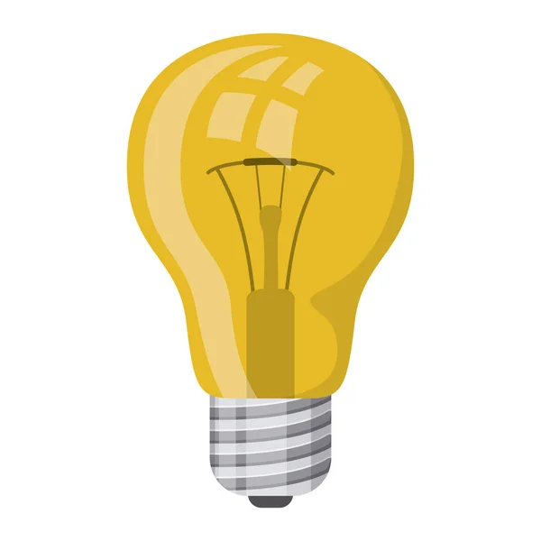 Realistic colorful silhouette of light bulb icon — Stock Vector