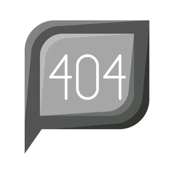 シンボルが見つかりません 404 と尾を持つグレースケール シルエット対話広場 — ストックベクタ