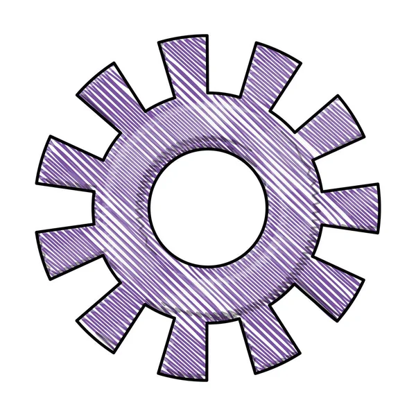 Färgat ritstift silhuetten av pinjong modell en — Stock vektor