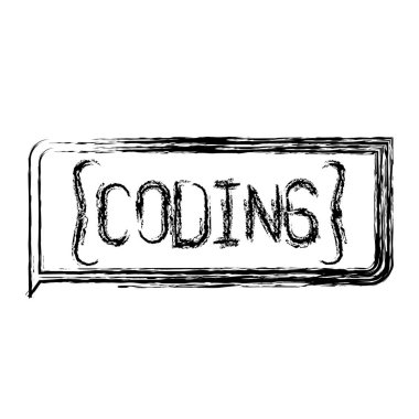 tek renkli dikdörtgen metin kodlama siluet bulanık