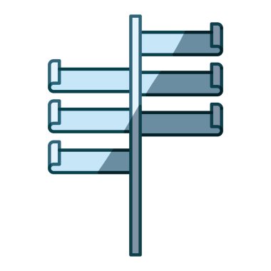 Mavi gölgelendirme siluet bar birkaç afiş ile