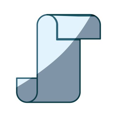 Sürekli kağıt levha silüeti mavi gölgelendirme